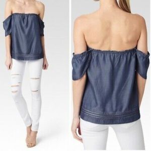 PAIGE BEATRICE OFF THE SHOULDER DENIM CORDELIA TO